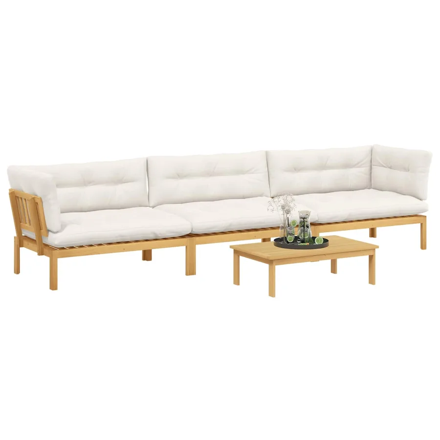 4 Pièce Unité du canapé en palette de jardin - 3