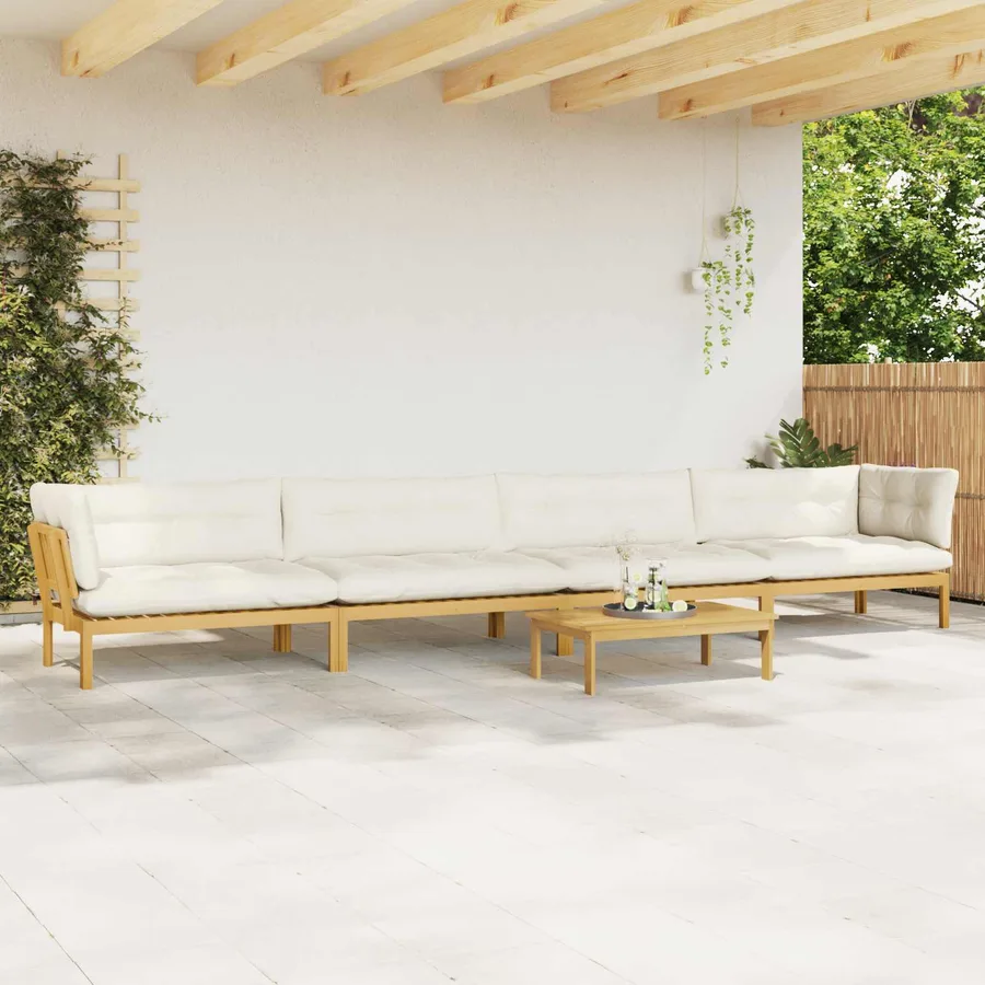 5 Pièce Unité du canapé en palette de jardin - 4