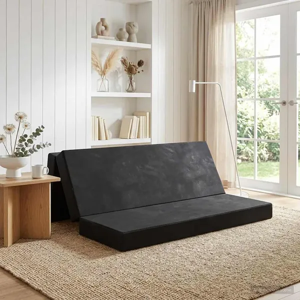 Canapé-lit pliable 200 x 67 x 45 cm Noir