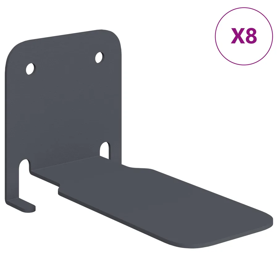 Étagère flottante 8 pcs Anthracite 6 x 10,8 x 6,6 cm - 2