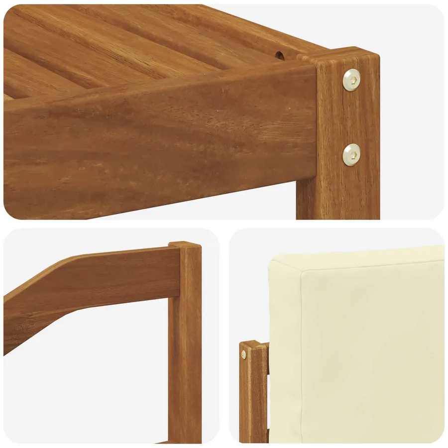 Ensemble de canapés d'extérieur 6 pcs Naturel et Crème - 6