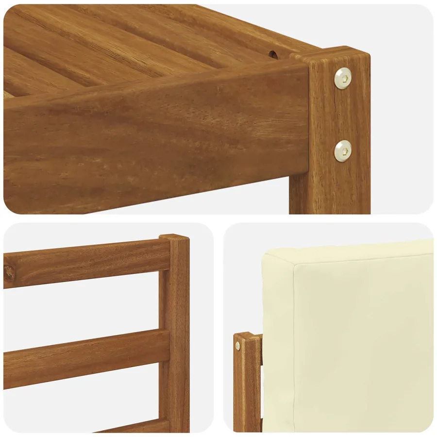 Ensemble de canapés d'extérieur 9 pcs Naturel et Crème - 6