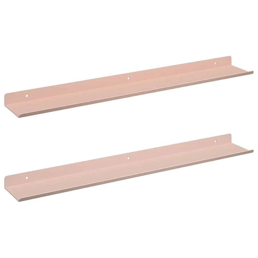 Étagère flottante 2 pcs Rose 60 x 8,5 x 2,5 cm Acier - 2