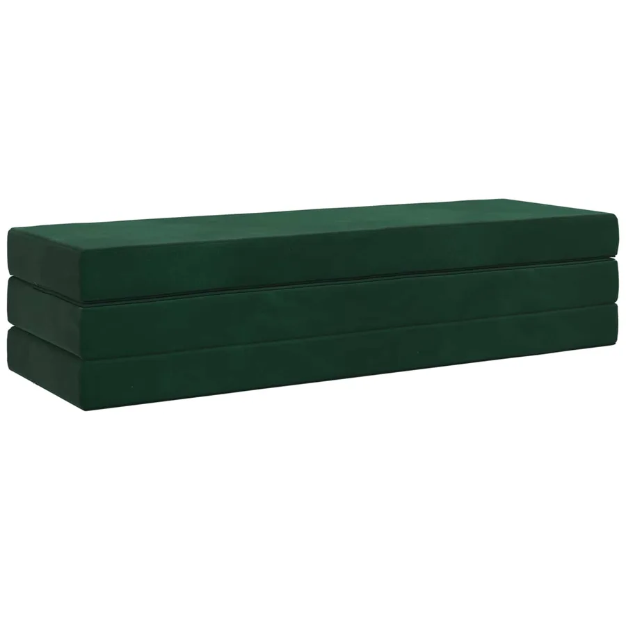 Canapé-lit pliable 200 x 67 x 45 cm Vert foncé - 3