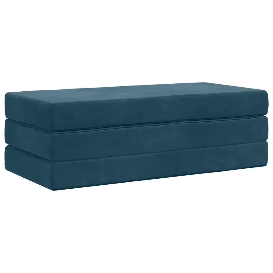 Canapé-lit pliable 160 x 67 x 45 cm Bleu - 3