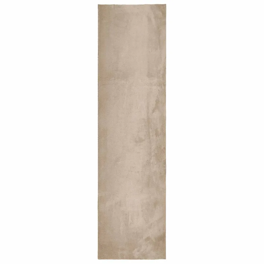 Tapis doux à poils moyens et lavable HUARTE Sable 80 x 400 cm - 2