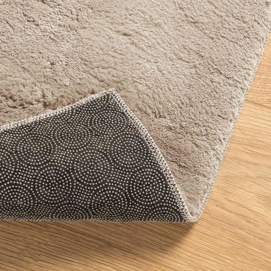 Tapis doux à poils moyens et lavable HUARTE Sable 80 x 400 cm - 4
