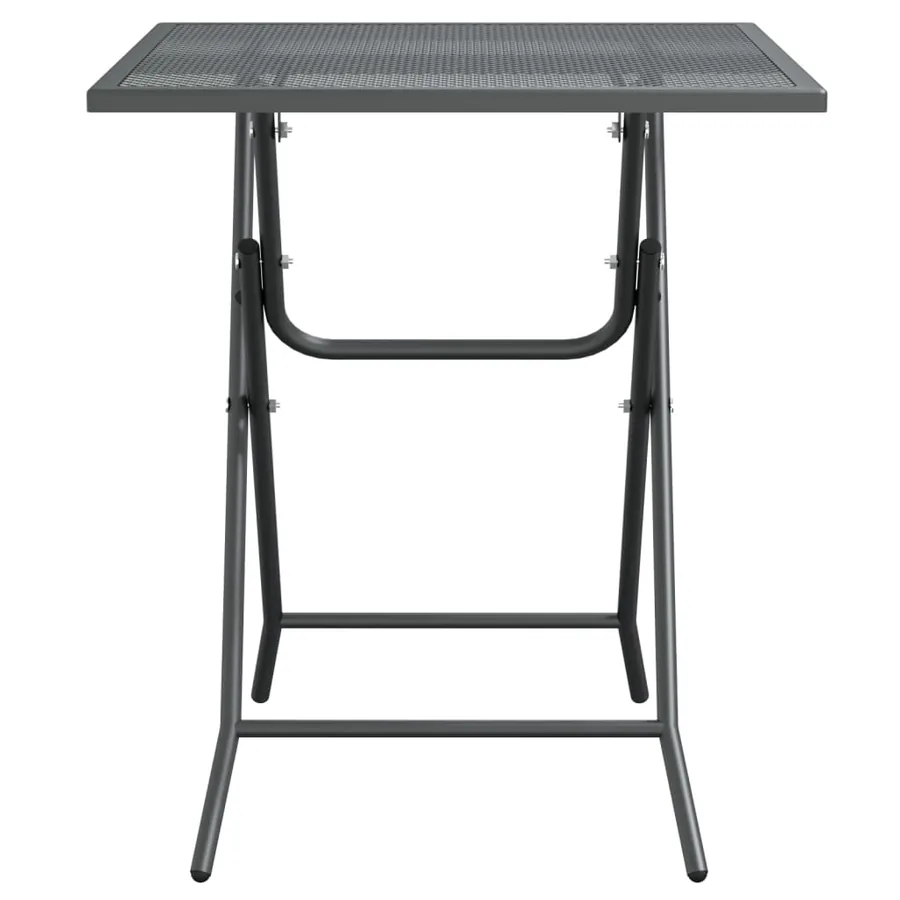 Table de jardin 60x60x72 cm Maille métallique Anthracite - 3