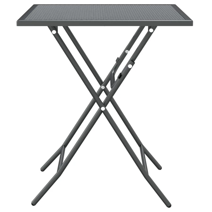 Table de jardin 60x60x72 cm Maille métallique Anthracite - 4
