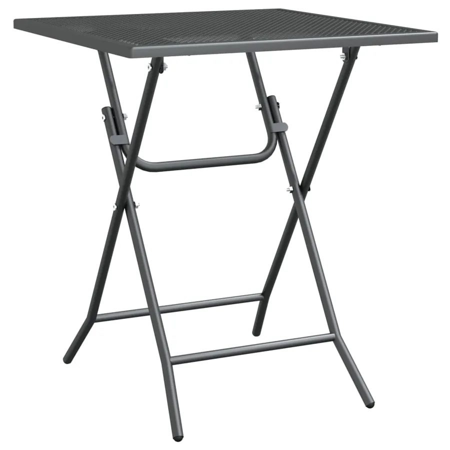 Table de jardin 60x60x72 cm Maille métallique Anthracite - 5