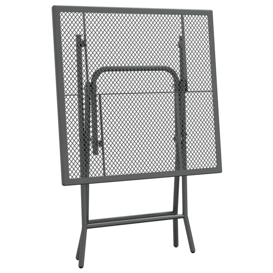 Table de jardin 60x60x72 cm Maille métallique Anthracite - 6