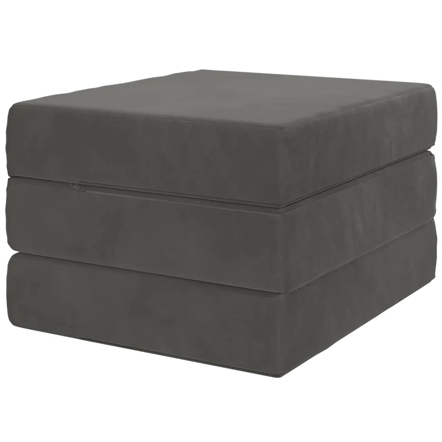 Canapé-lit pliable 90 x 63 x 45 cm Gris foncé - 5