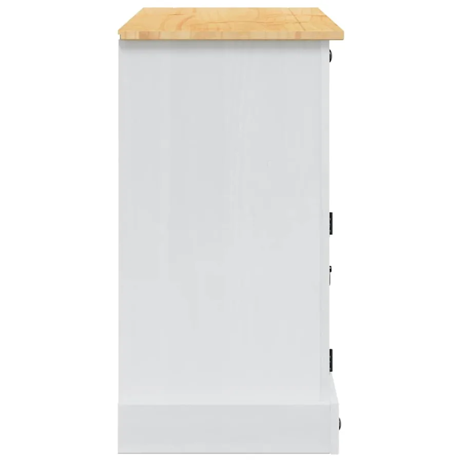 Coffres de rangement Corona Blanc 112 x 40 x 75 cm Pin massif - 5