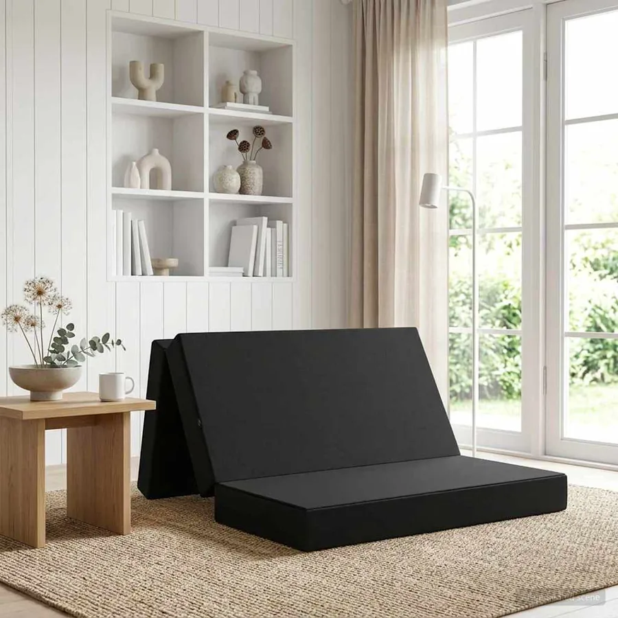 Canapé-lit pliable 120 x 67 x 45 cm Noir