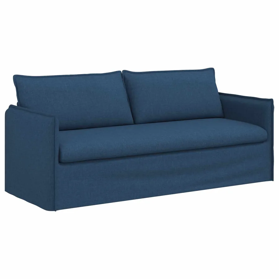 Canapé Bleu 196 x 82 x 85 cm tissu - 2