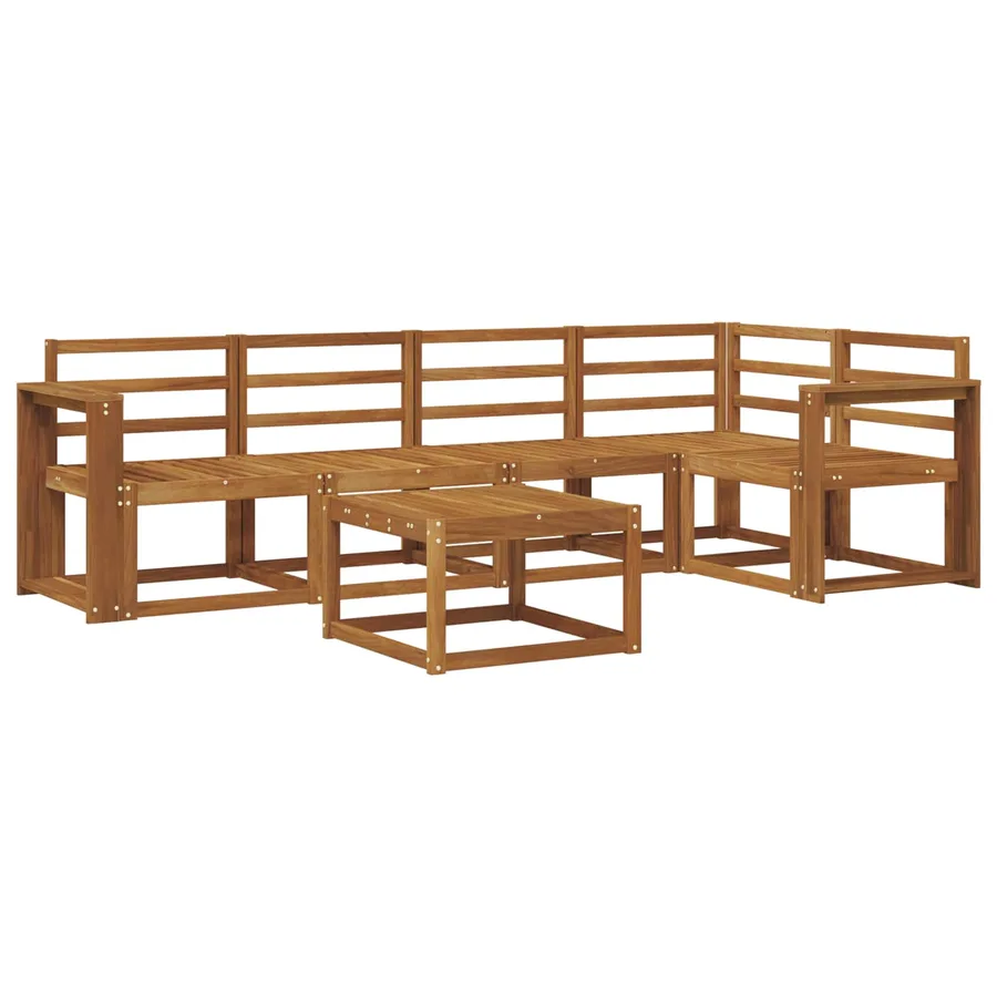 Ensemble de canapés d'extérieur 6 pcs Naturel - 2