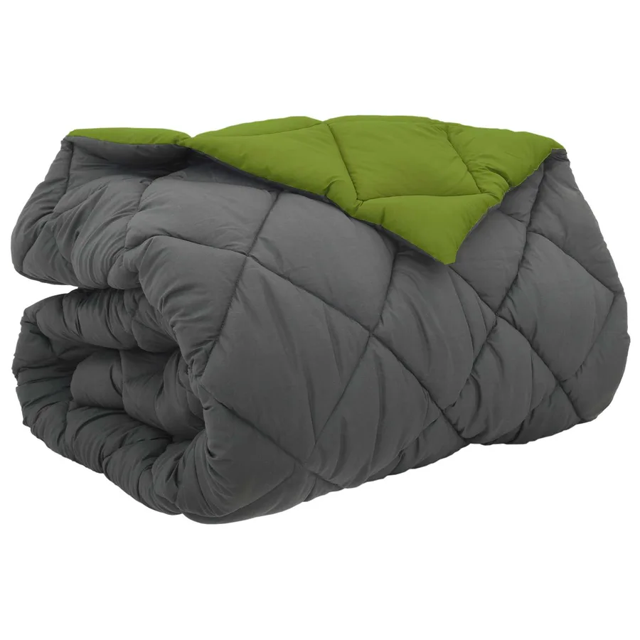 Duvet d'hiver Vert et Anthracite 220 x 260 cm Microfibre - 2