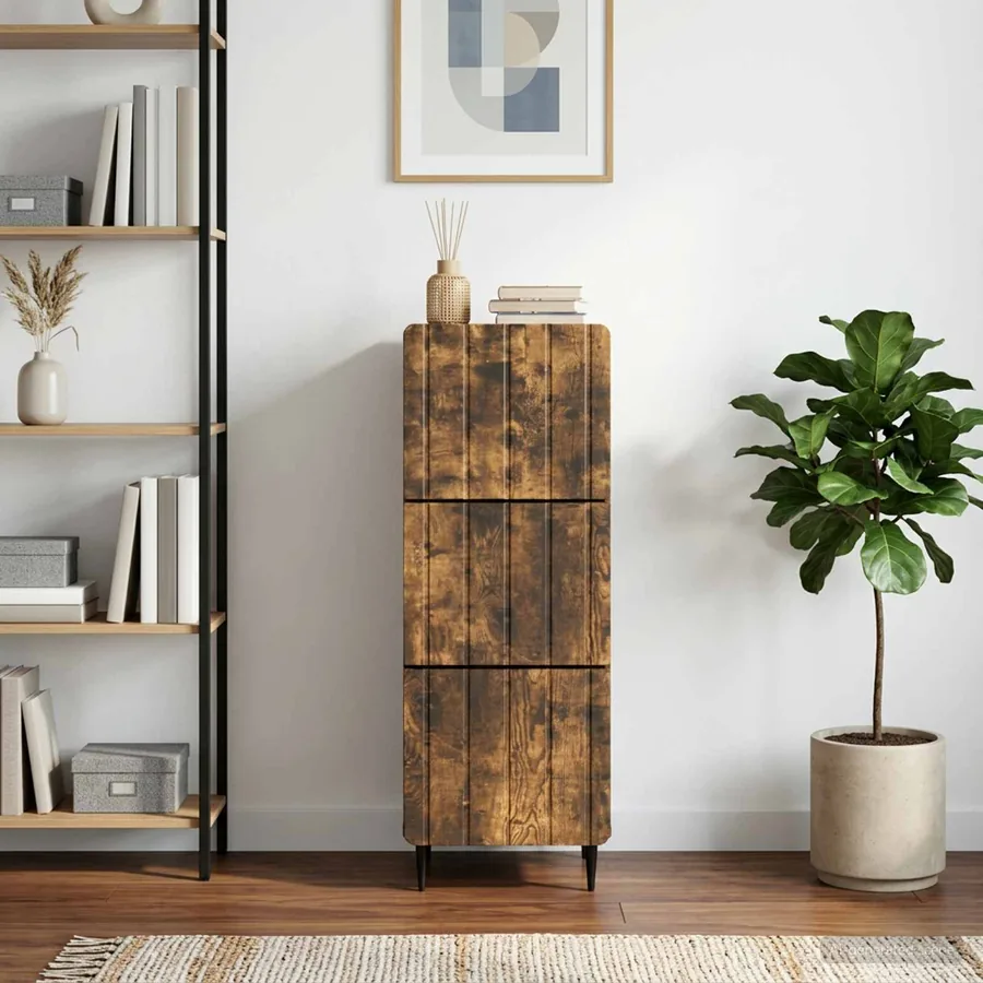 Armoire à tiroirs Chêne fumé 33 x 34,5 x 92 cm
