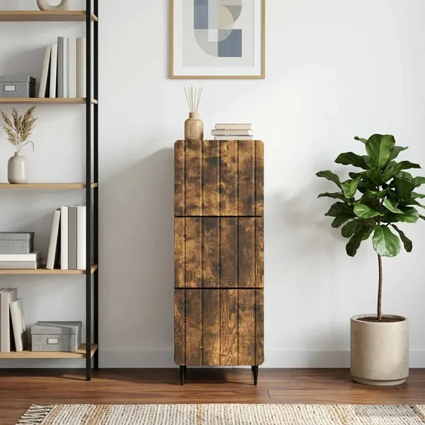 Armoire à tiroirs Chêne fumé 33 x 34,5 x 92 cm