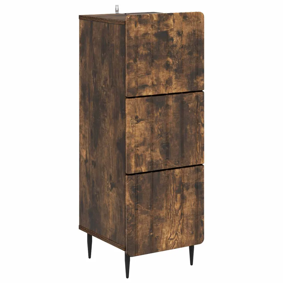Armoire à tiroirs Chêne fumé 33 x 34,5 x 92 cm - 2