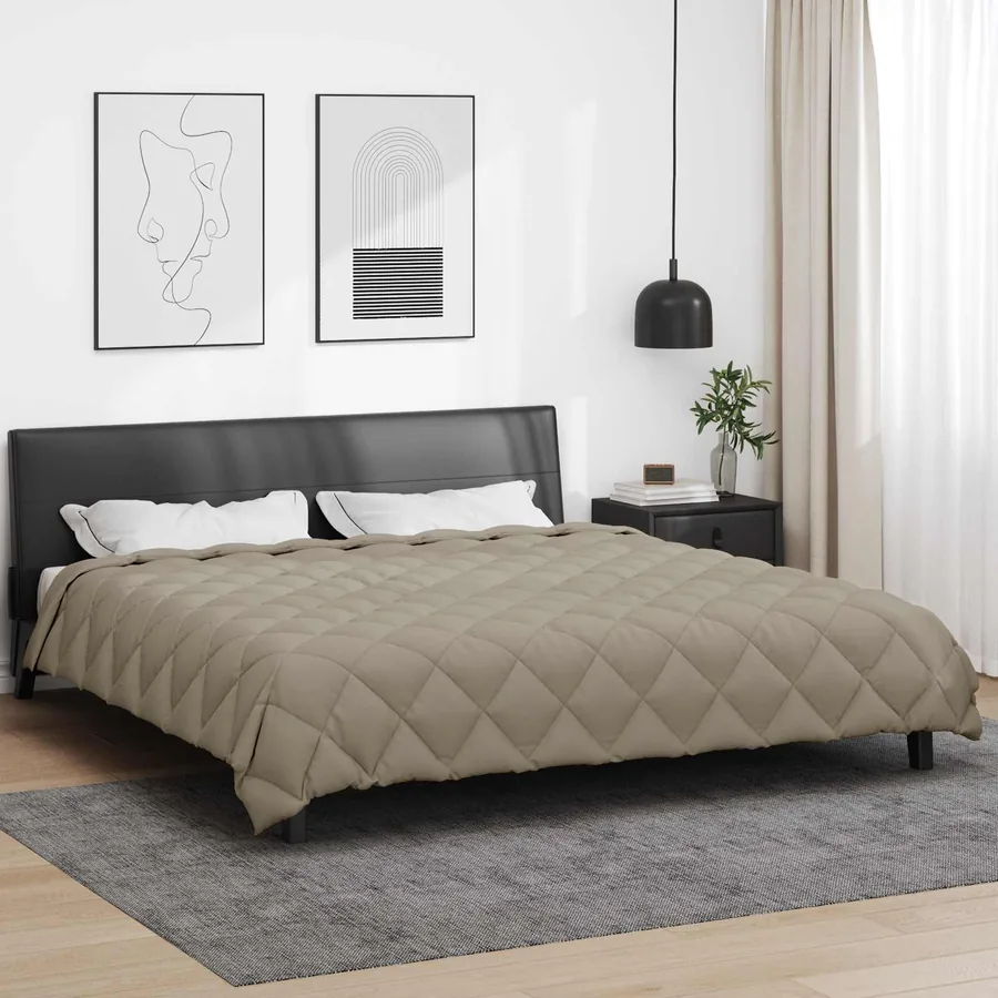 Duvet d'hiver Gris clair 200 x 200 cm Microfibre