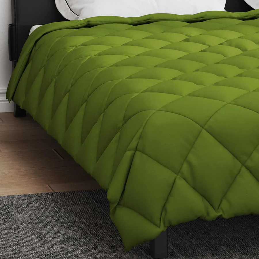 Duvet d'hiver Vert 200 x 200 cm Microfibre - 4