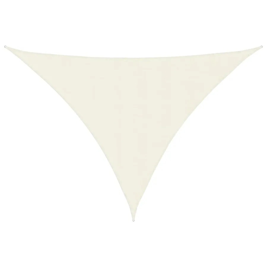 Voile de parasol tissu oxford triangulaire 4x5x5 m crème - 2