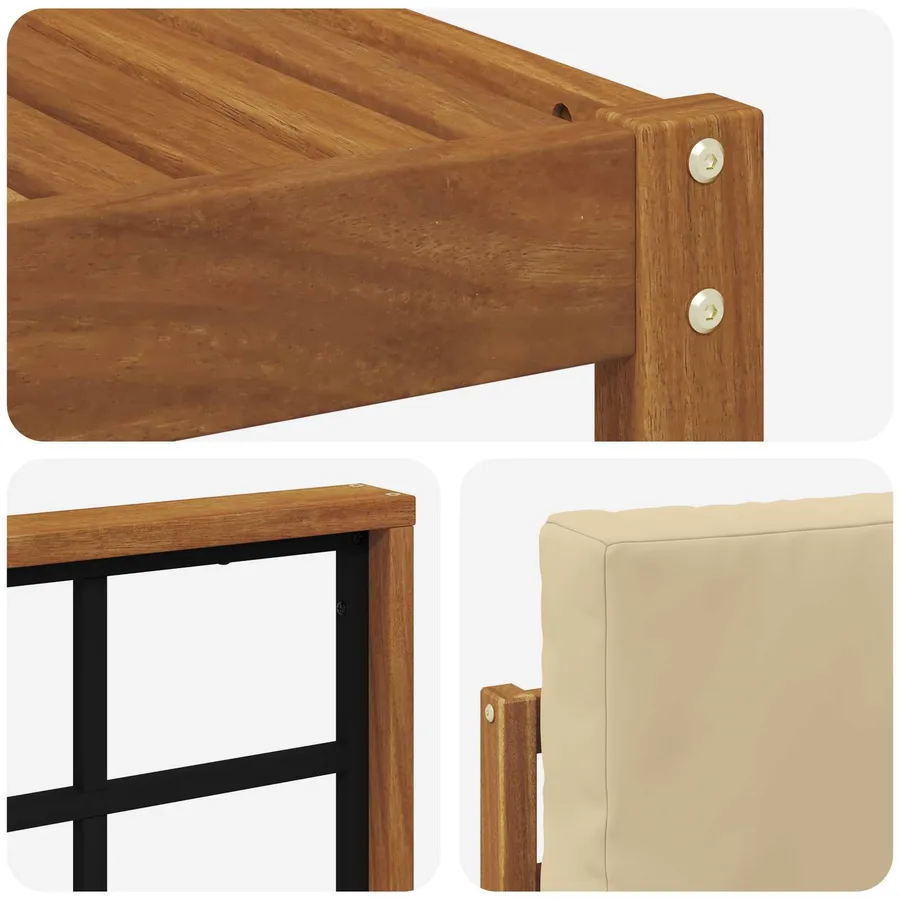 Ensemble de canapés d'extérieur 6 pcs Naturel et Beige - 6
