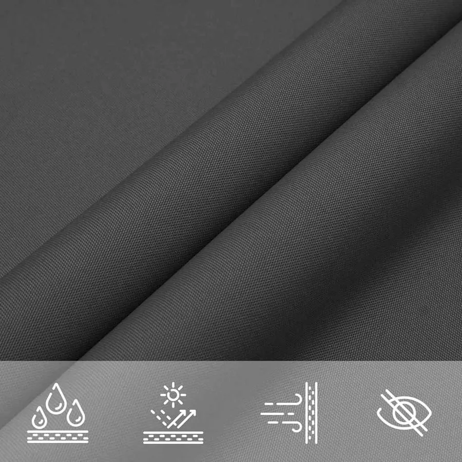 Voile de parasol tissu oxford rectangulaire 2x5 m anthracite - 8