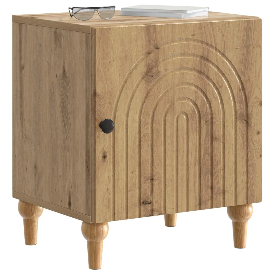 Cabinet de chevet 2 pc Chêne artisanal 43 x 34,5 x 50 cm - 3