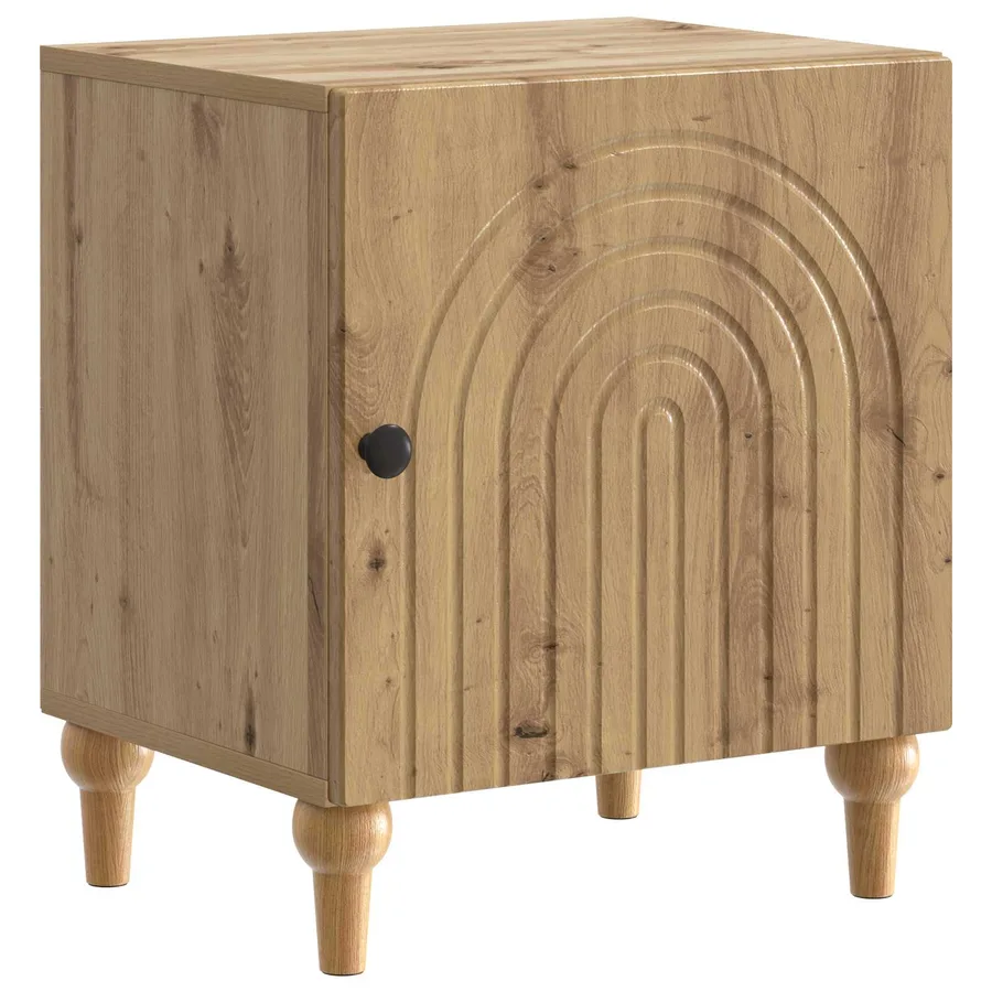 Cabinet de chevet 2 pc Chêne artisanal 43 x 34,5 x 50 cm - 5