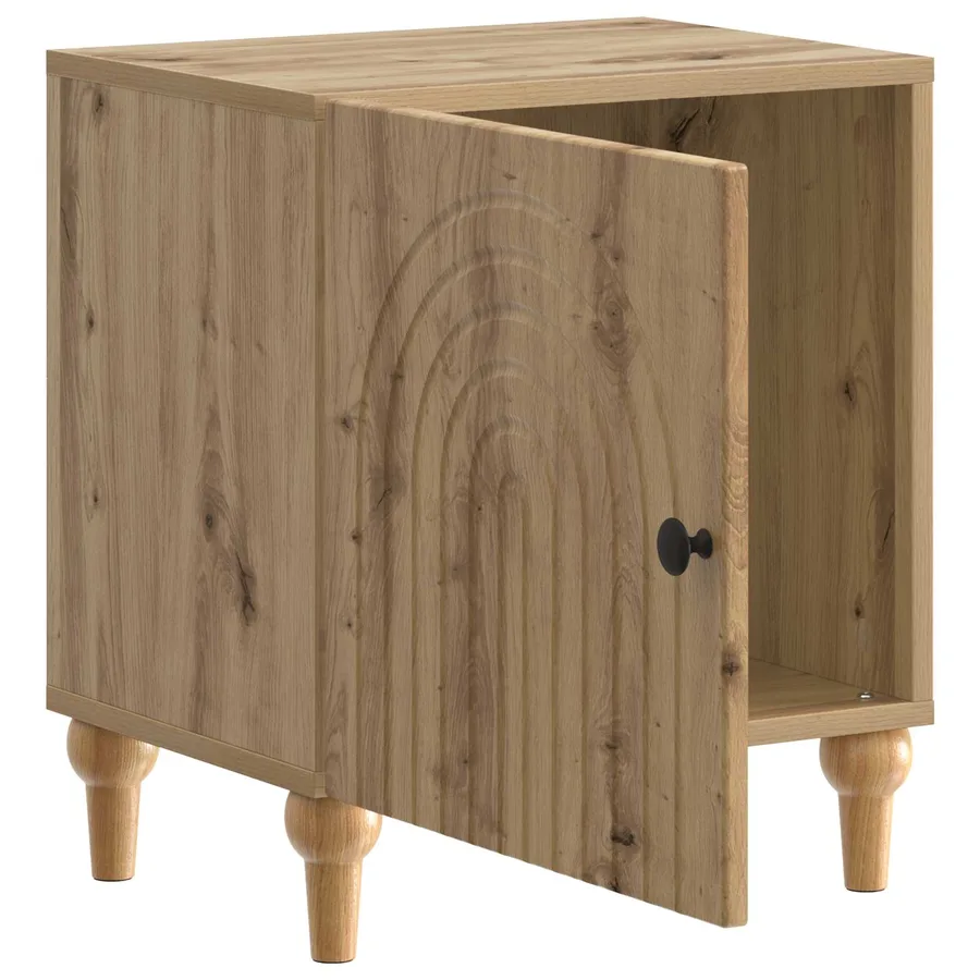 Cabinet de chevet 2 pc Chêne artisanal 43 x 34,5 x 50 cm - 6