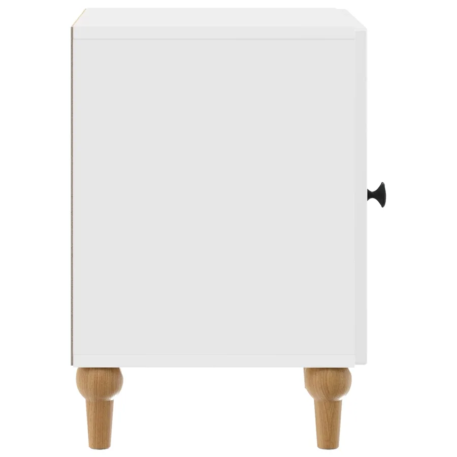 Cabinet de chevet Blanc brillant 43 x 34,5 x 50 cm - 6