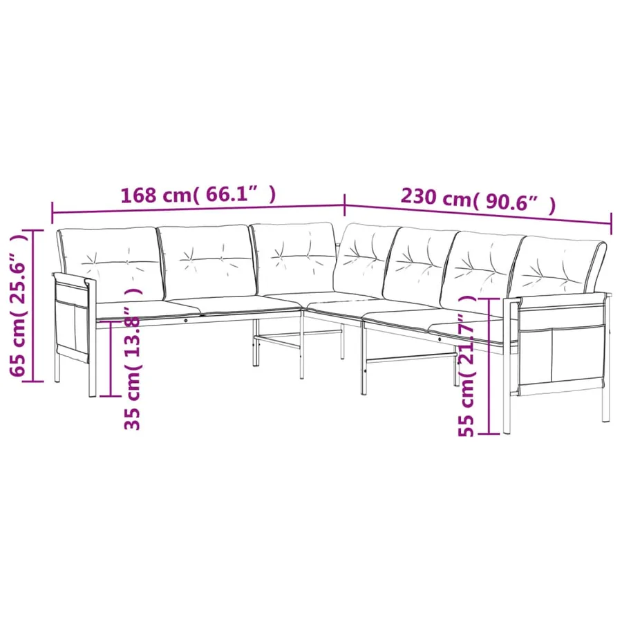 Ensemble à manger de jardin 2 pcs anthracite acier - 10