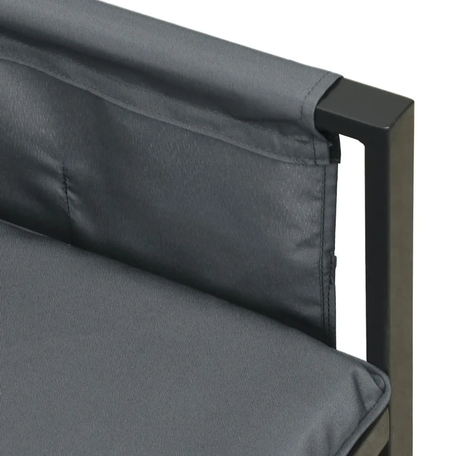 Ensemble à manger de jardin 2 pcs anthracite acier - 8