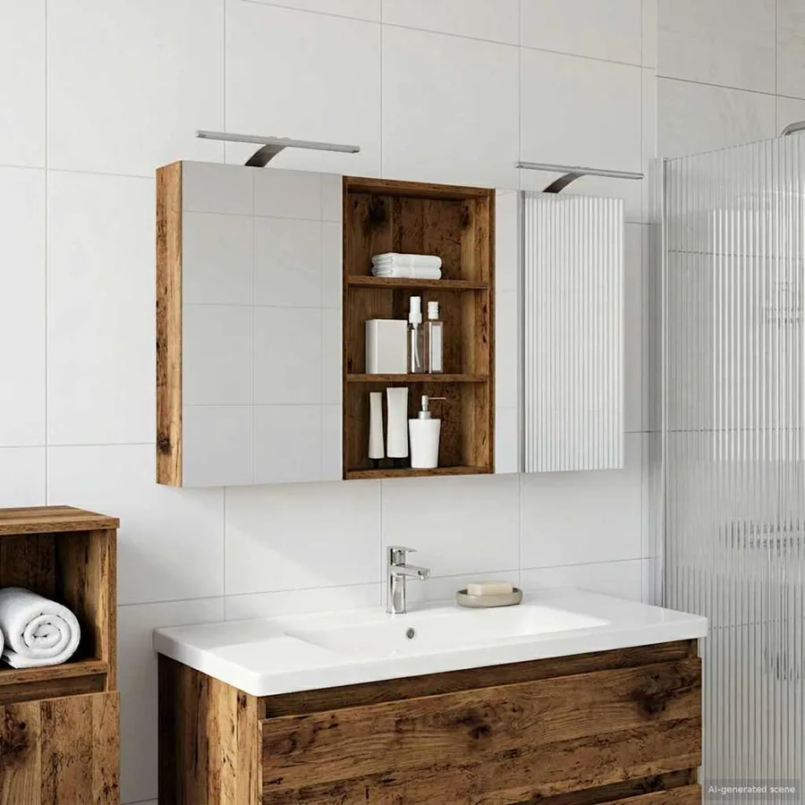 Ensemble de Meubles de Salle de Bain 3 pcs 120 x 10,5 x 60,5 cm
