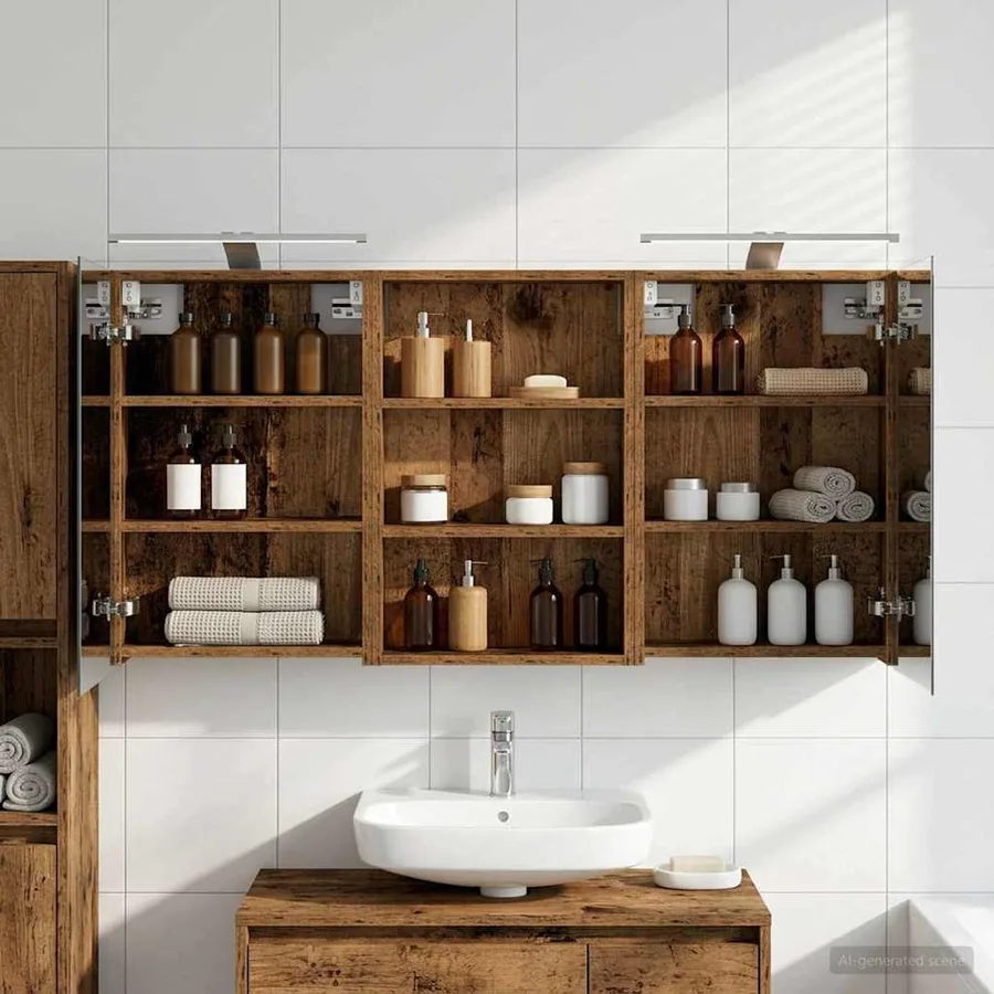 Ensemble de Meubles de Salle de Bain 3 pcs 120 x 10,5 x 60,5 cm - 4