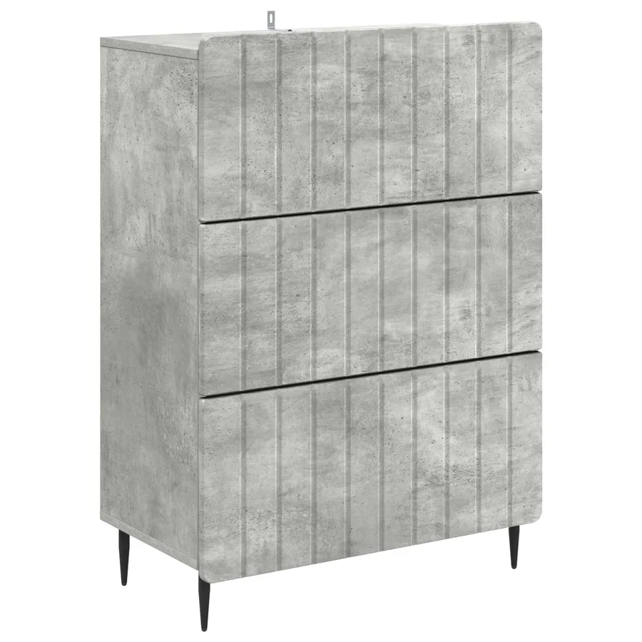 Armoire à tiroirs Gris béton 66 x 34,5 x 92 cm - 2
