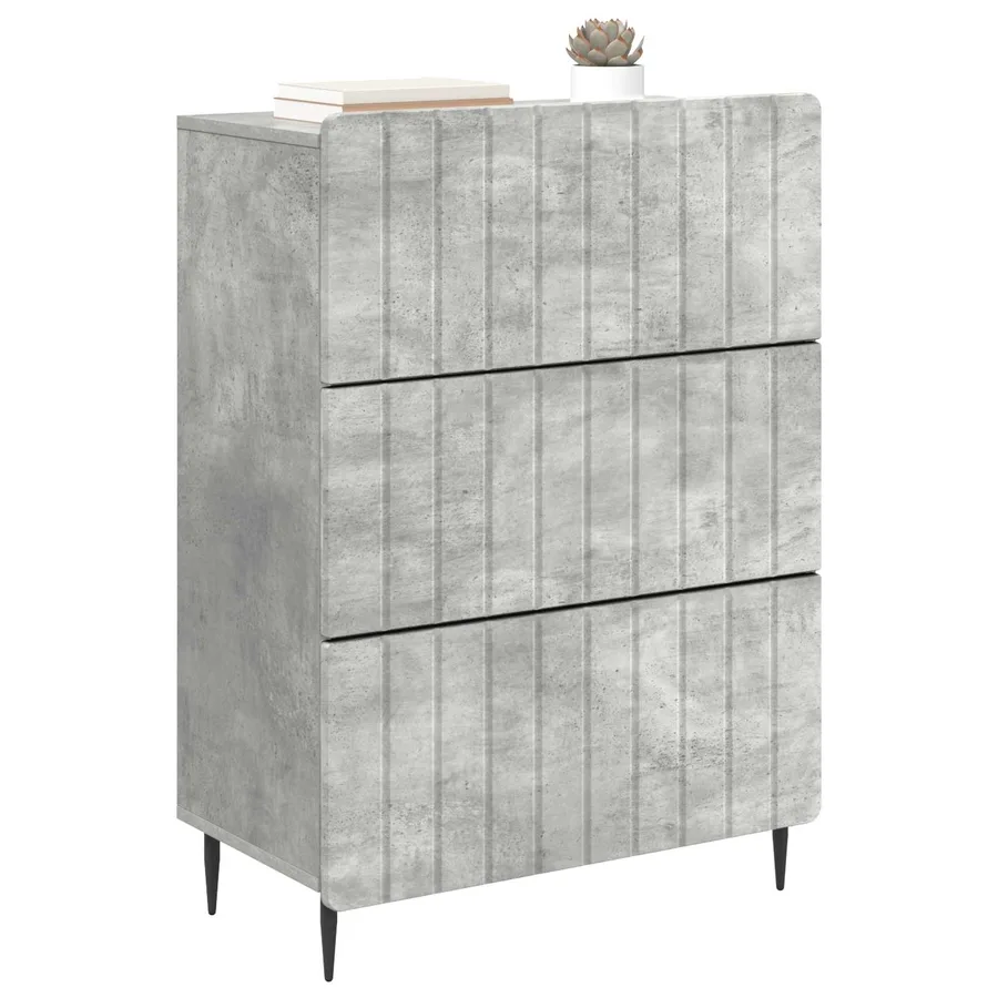 Armoire à tiroirs Gris béton 66 x 34,5 x 92 cm - 3