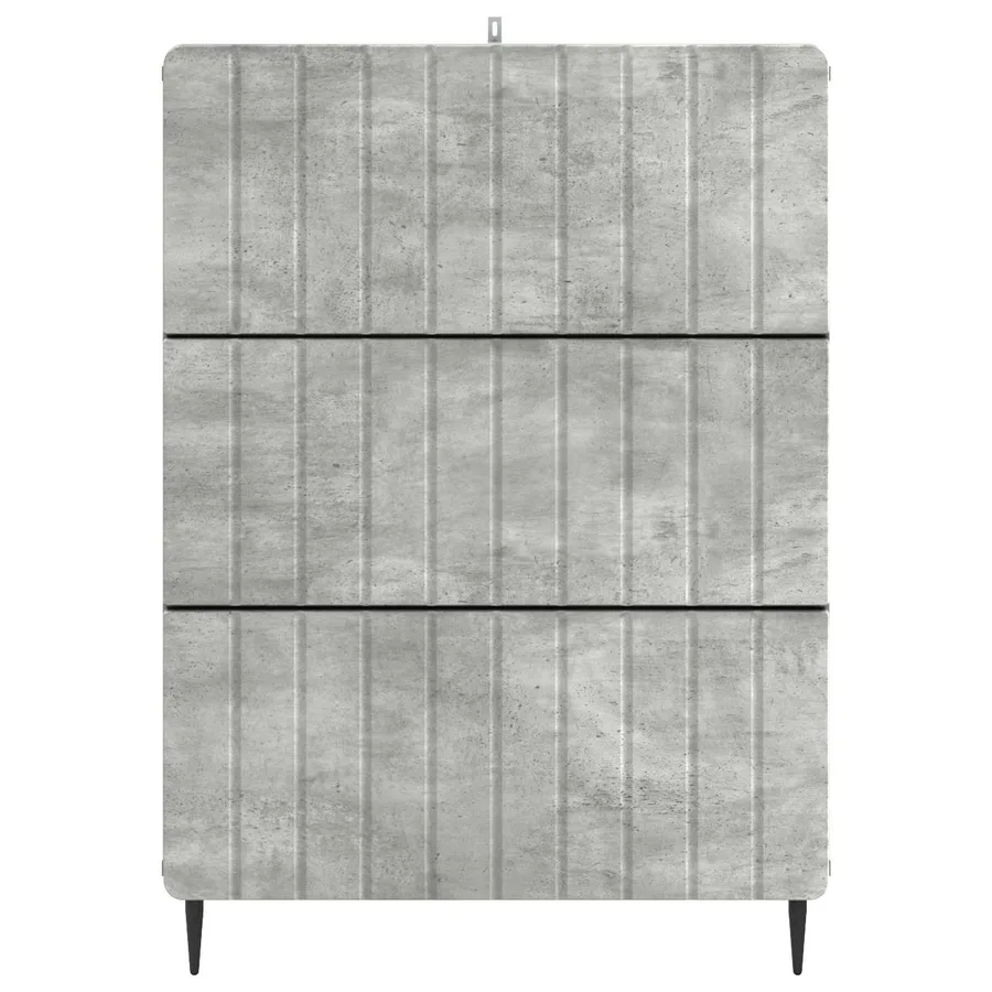 Armoire à tiroirs Gris béton 66 x 34,5 x 92 cm - 6