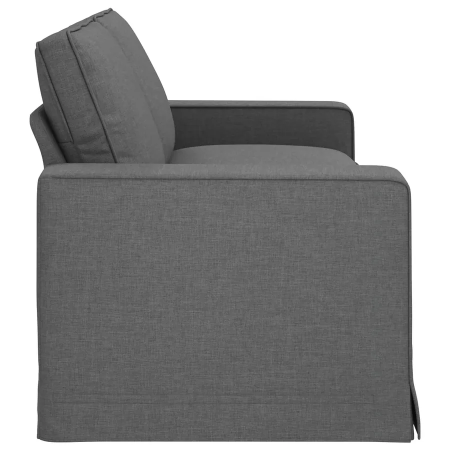 Canapé Gris foncé 222 x 80 x 82 cm tissu - 5