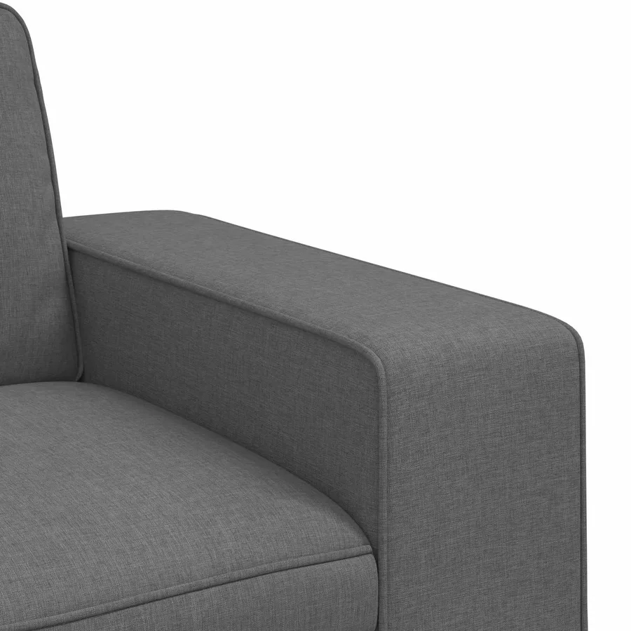 Canapé Gris foncé 222 x 80 x 82 cm tissu - 7