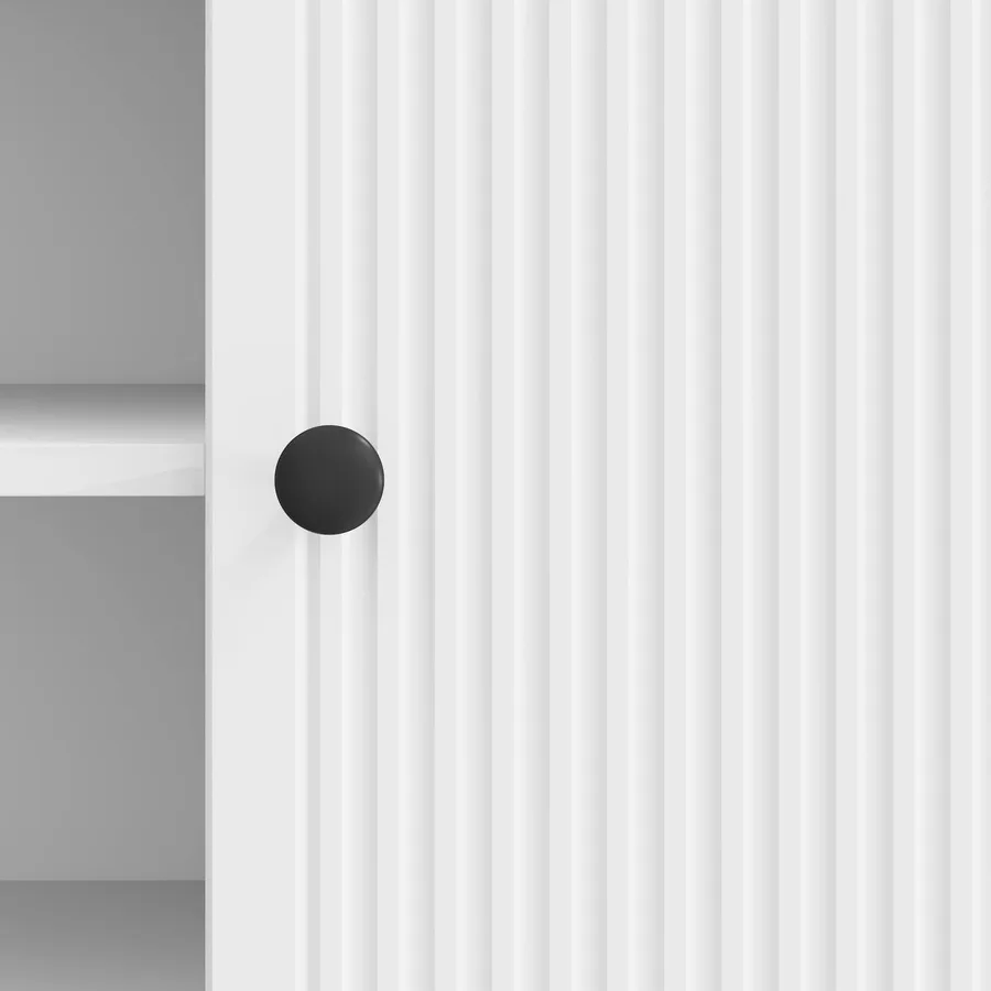 Meuble TV 102 x 34,5 x 50 cm Blanc brillant Bois d'ingénierie - 8