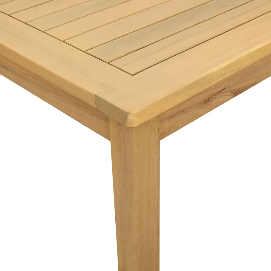Table basse Acacia clair 85 x 85 x 45 cm Bois d'Acacia Massif - 5
