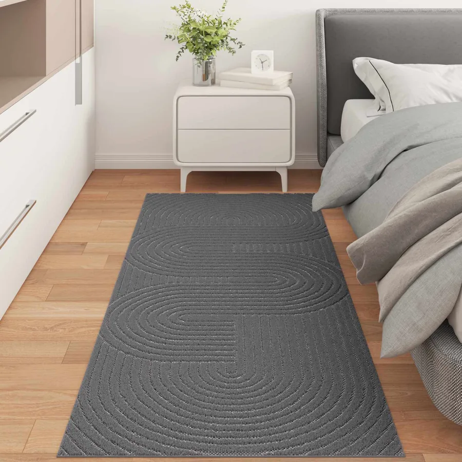 Tapis de surface PALMERAS Anthracite 150 x 80 cm Polyester