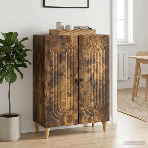 Buffet Chêne fumé 66 x 34,5 x 90 cm Bois d'ingénierie