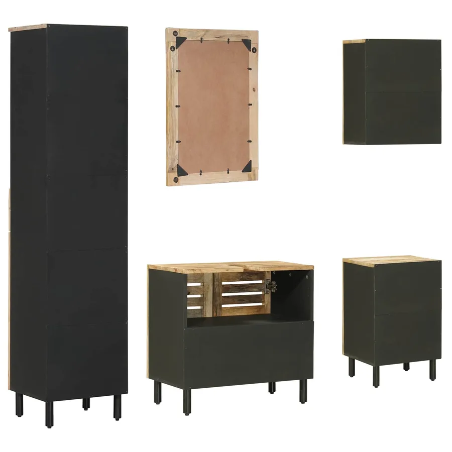 Ensemble de Meubles de Salle de Bain 5 pc Naturel - 10