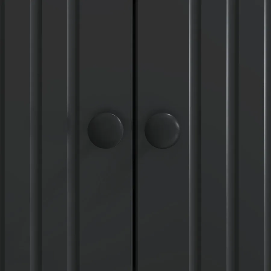 Buffet Noir 66 x 34,5 x 90 cm Bois d'ingénierie - 8