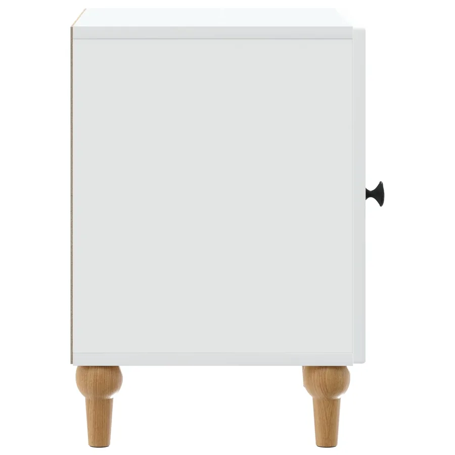 Cabinet de chevet Blanc 43 x 34,5 x 50 cm Bois d'ingénierie - 6