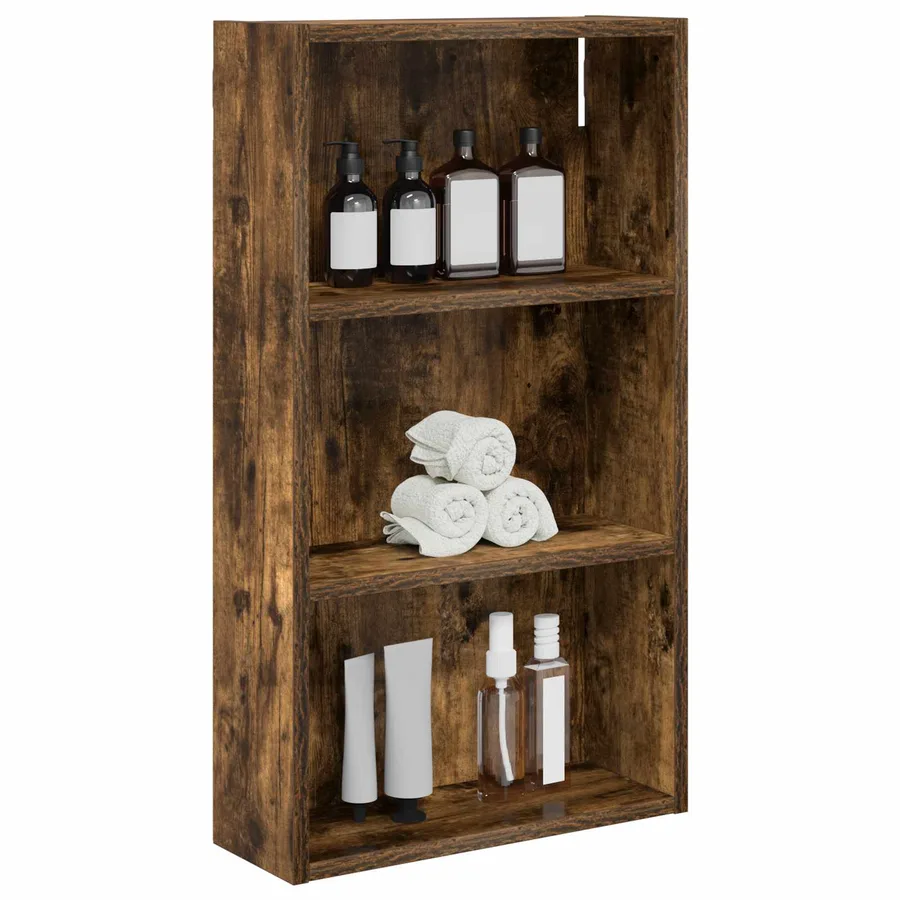 Armoire murale de salle de bain Chêne Fumé 40 x 14 x 70 cm - 3